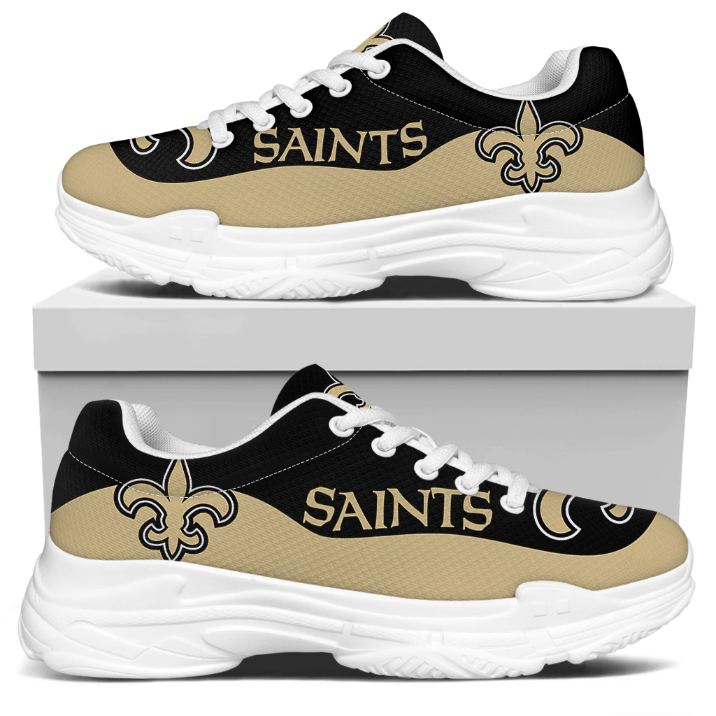 Women's New Orleans Saints Edition Chunky Sneakers With Line 002